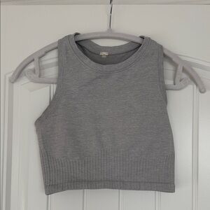 90 Degree By Reflex Gray Crop Top